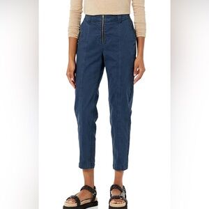 Blue Casual crop Pants